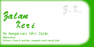 zalan keri business card